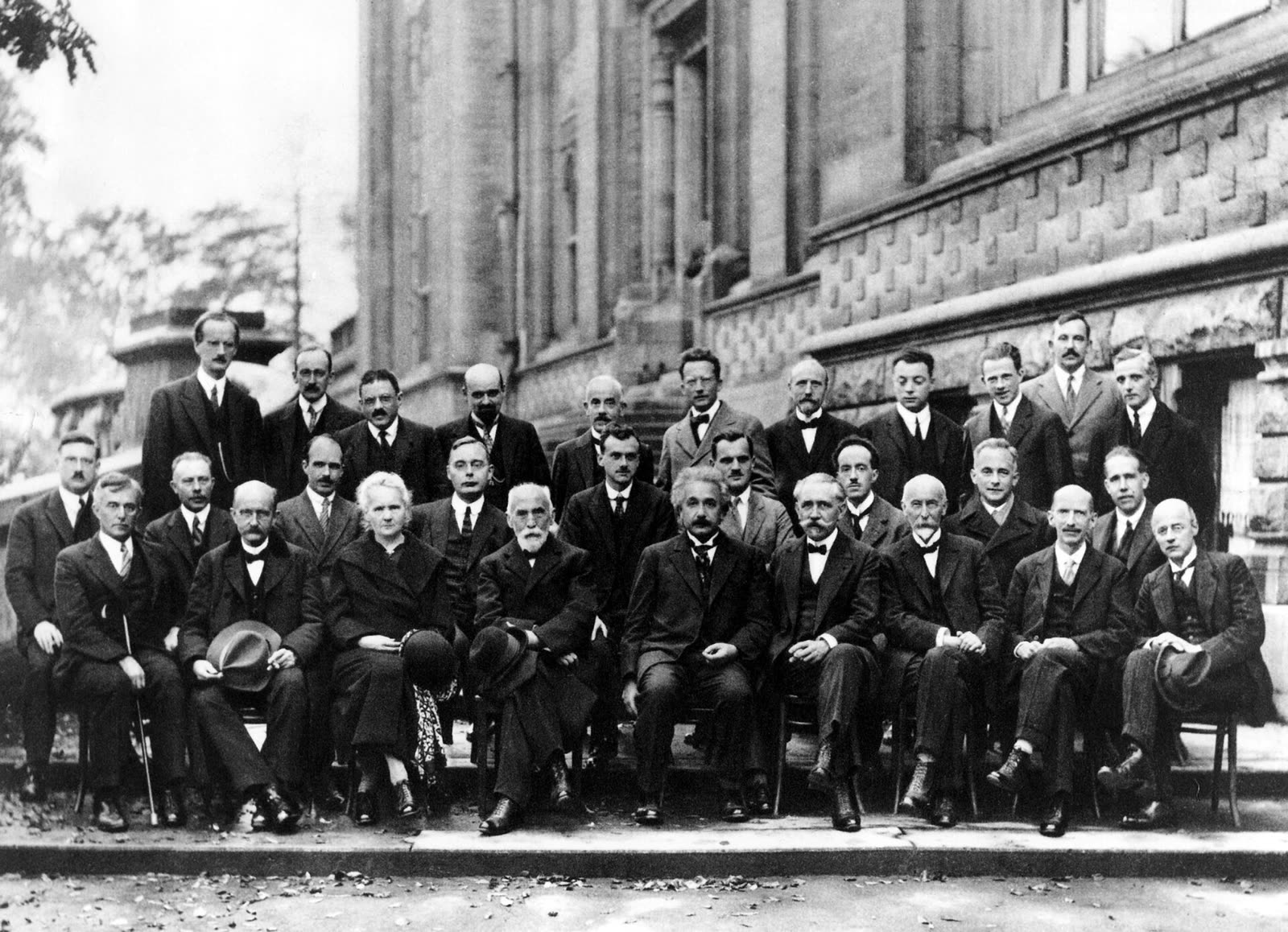 The 1927 Solvay Conference group photograph: twenty-nine physicists in three rows.